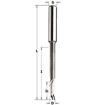 Fraise helicoid. z1  hss pour alu/pvc