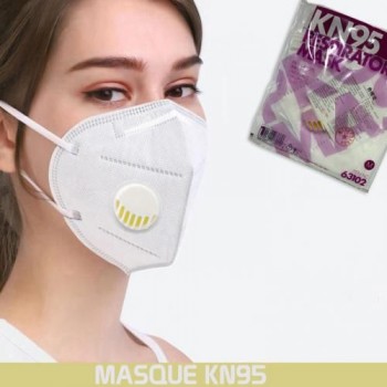 Masques FFP2 / KN95 avec valve 1pcs -blanc
